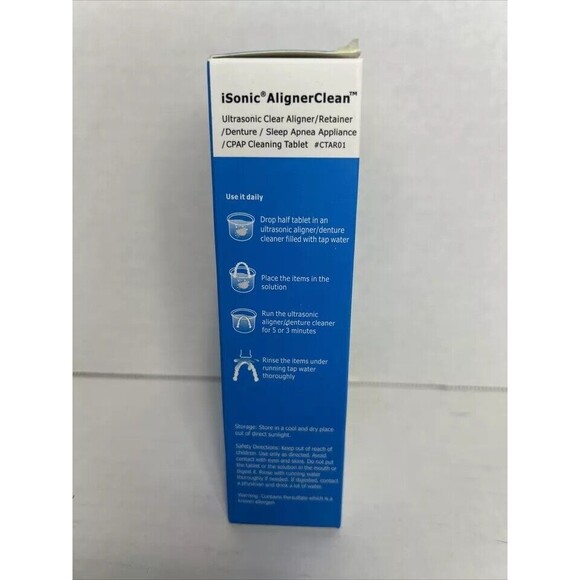 Isonic Aligner Clean Ultrasonic Clear Aligner/Retainer Cleaning Tablets #CTAR01 - Picture 3 of 4